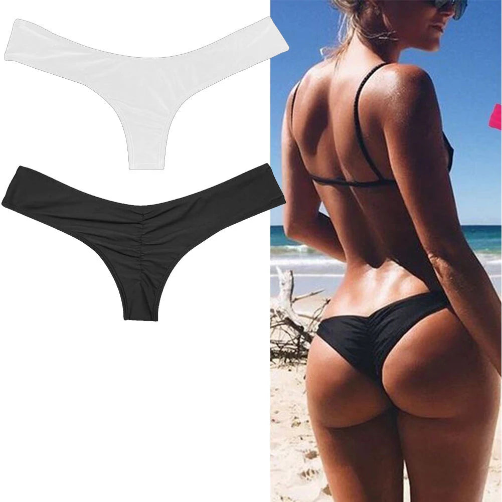S-XL Sexy Women's Brazilian Bikini - Cheeky Bottom Thong V Swimwear, Swimsuit Panties, Briefs | Women's Swimsuit