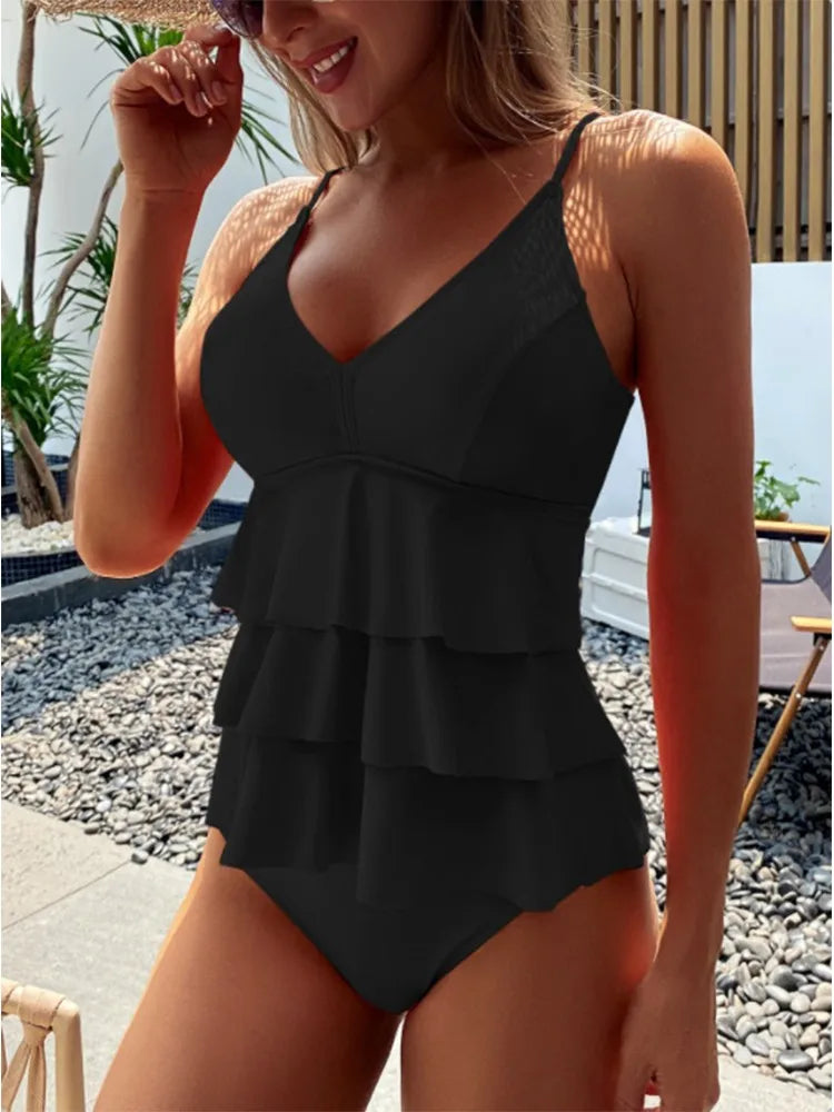 High-Waist Bikini Set – Two-Piece Swimsuit for Women’s Beachwear & Summer Swimwear