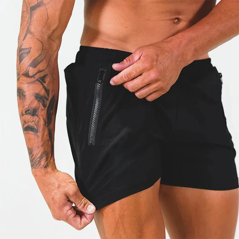 Mens Swim Trunks with Zipper Pockets Mesh Liner Summer Beach Board Shorts Quick Dry Swimming Bathing Suit Swimsuit Swimwear