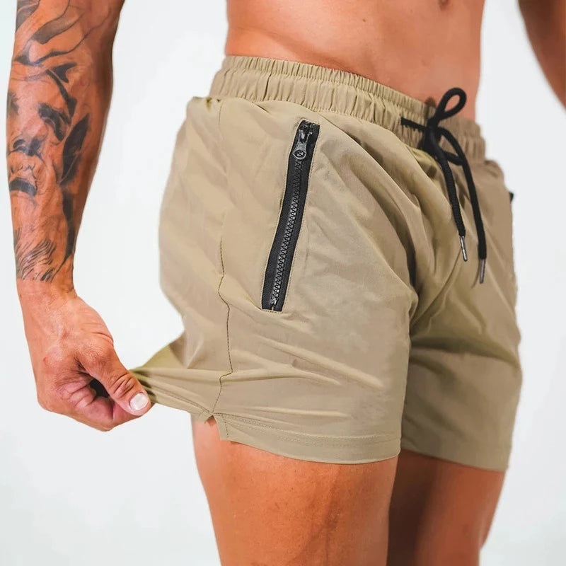 Mens Swim Trunks with Zipper Pockets Mesh Liner Summer Beach Board Shorts Quick Dry Swimming Bathing Suit Swimsuit Swimwear