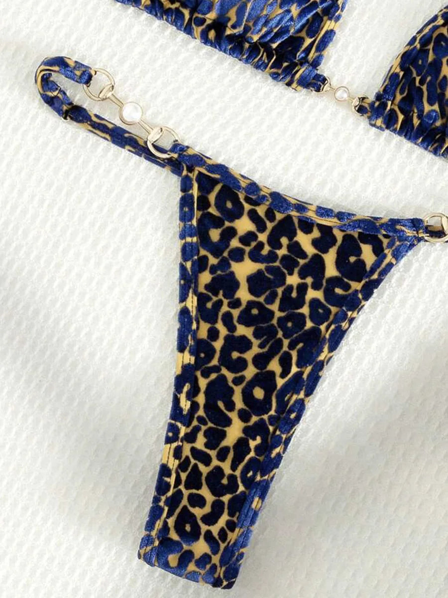 Female Swimsuit Two-piece Bikini Set Halter Bathing Suit Swim