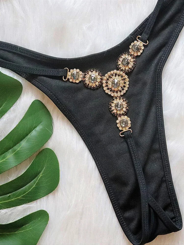 Extreme Mini Micro String Bikini – Diamond Two-Piece Thong Swimsuit for Women