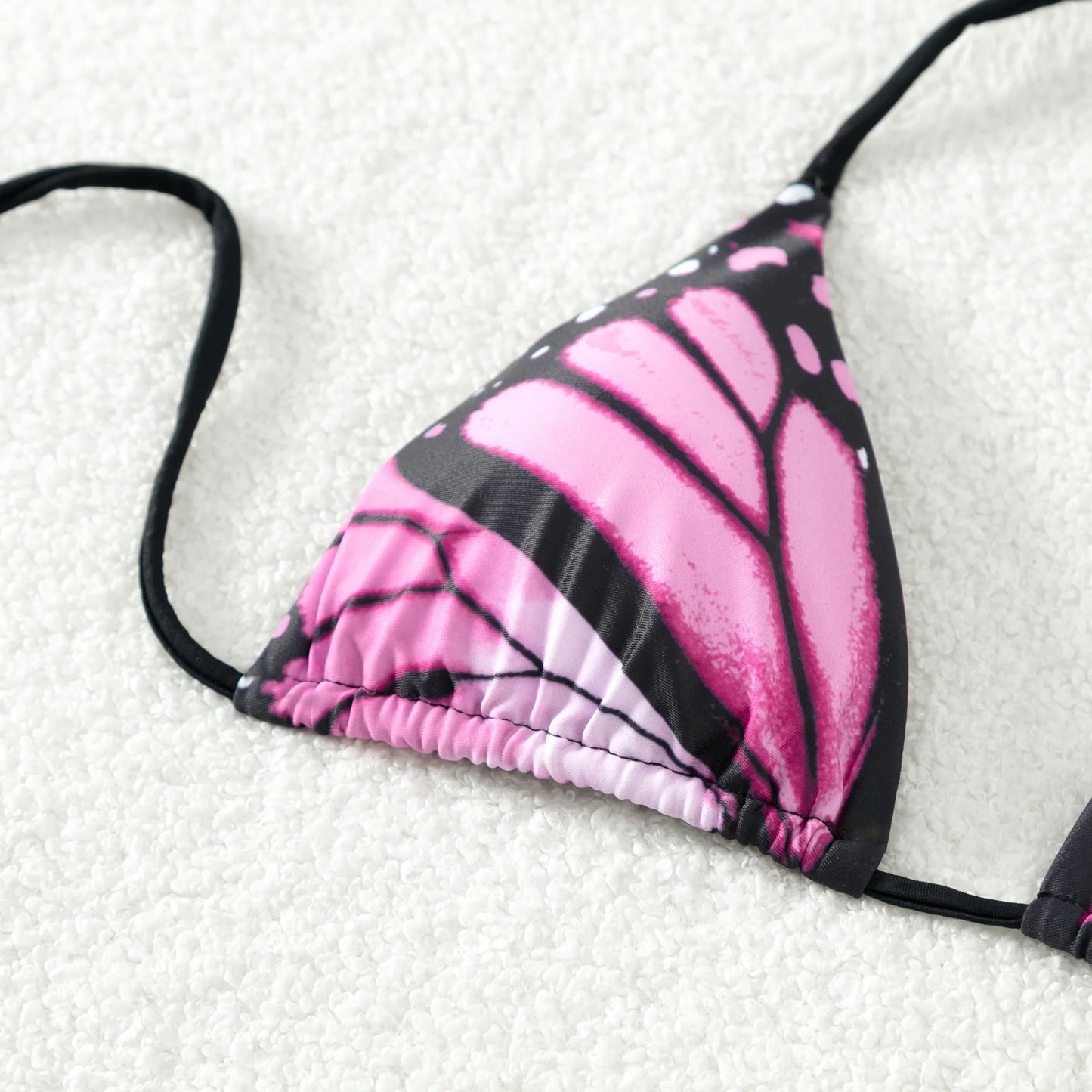 Sexy Butterfly Print Micro Bikini Set – Halter String Two-Piece Swimsuit for Women’s Beach Outfits