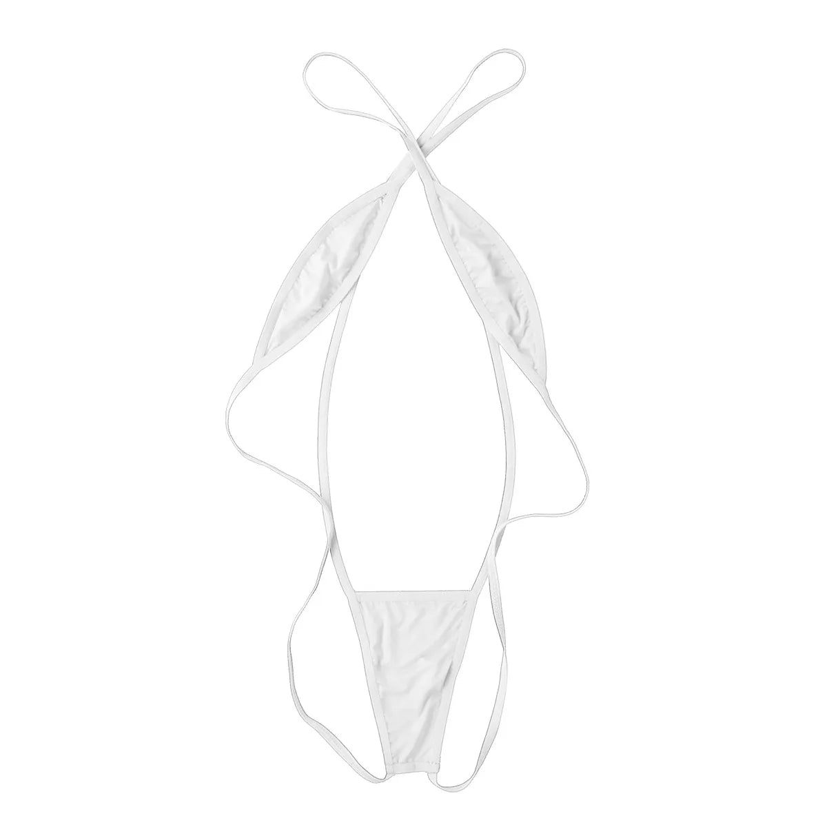 Mini Micro Tanga Bikini Set – Strappy Criss-Cross Backless Swimwear for Women