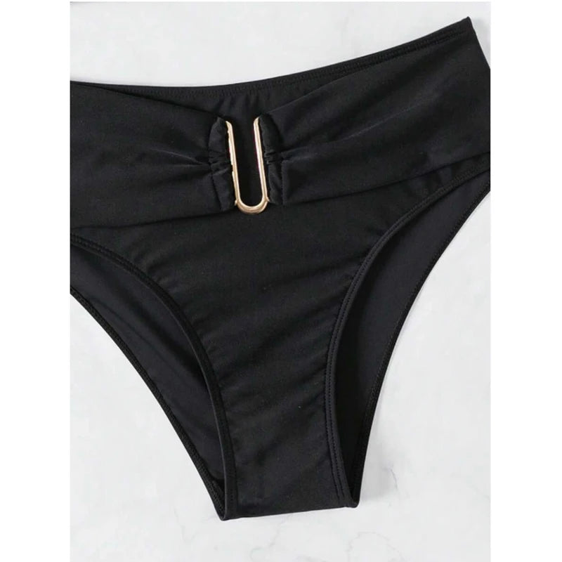 Push-Up High Waist Bikini Set – Backless Two-Piece Swimsuit for Women’s Summer Style