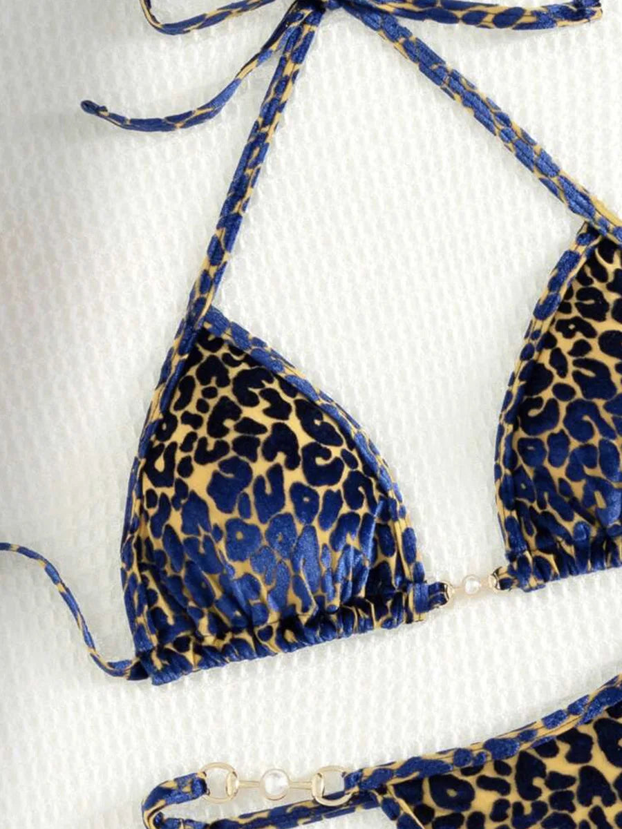 Female Swimsuit Two-piece Bikini Set Halter Bathing Suit Swim